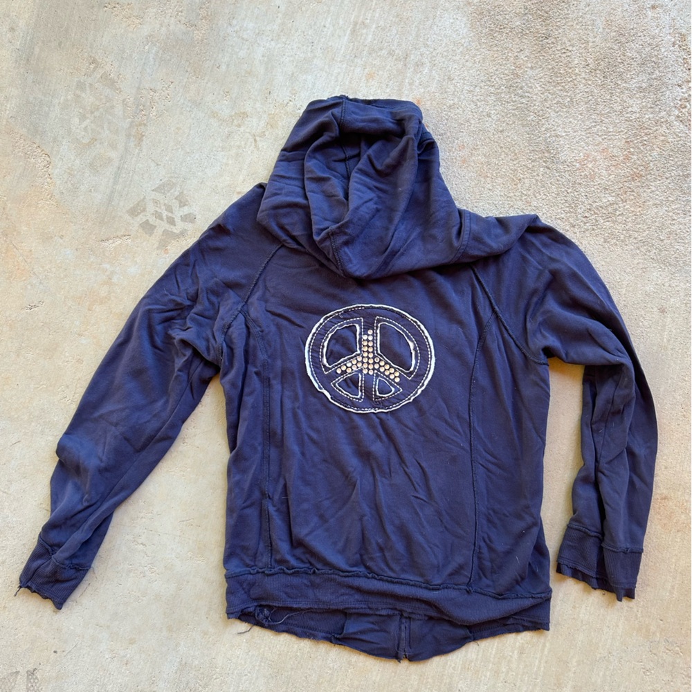 Goletta Peace Sign Zip Up Hoodie